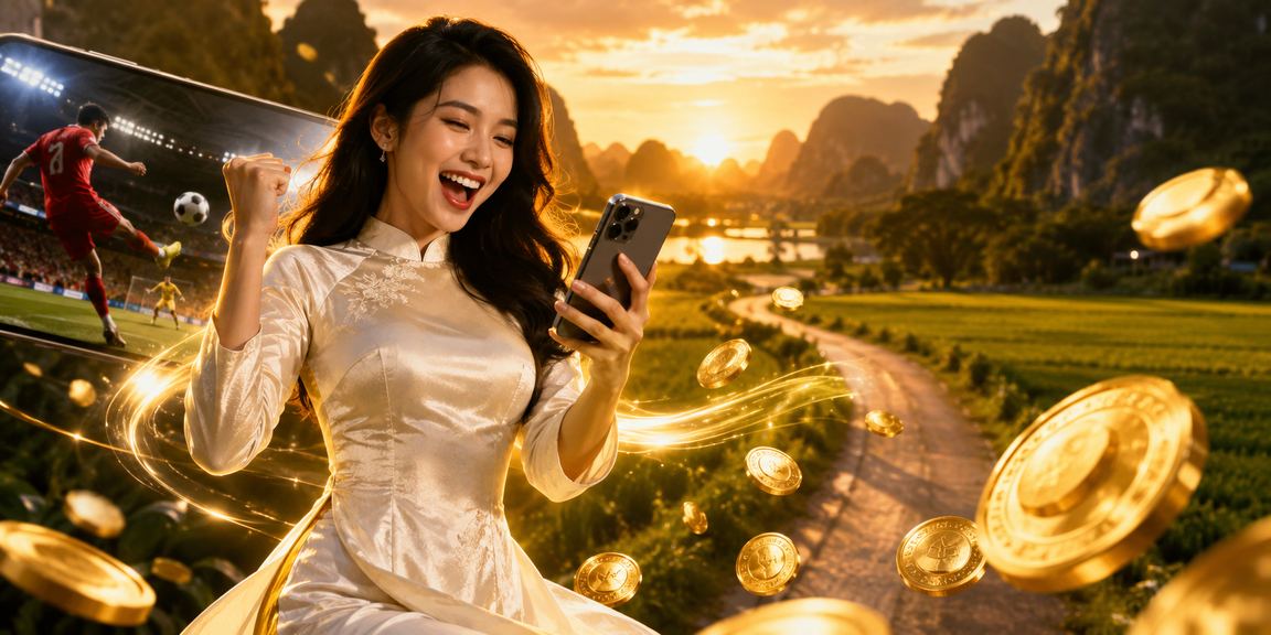 Người chơi tại Ninh Bình trải nghiệm casino mobile sv288 với trang phục áo dài truyền thống